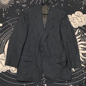 Vintage Roger Stuart Couture Blazer Coat Mens 46 Black Wool Preppy Business USA